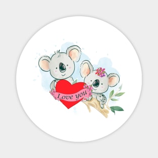 Valentines koala - Happy Valentine's day Magnet